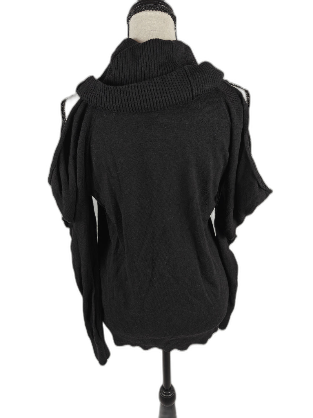 Women’s Michael Kors Cold Shoulder Cowl Neck Sweater Black Size Medium