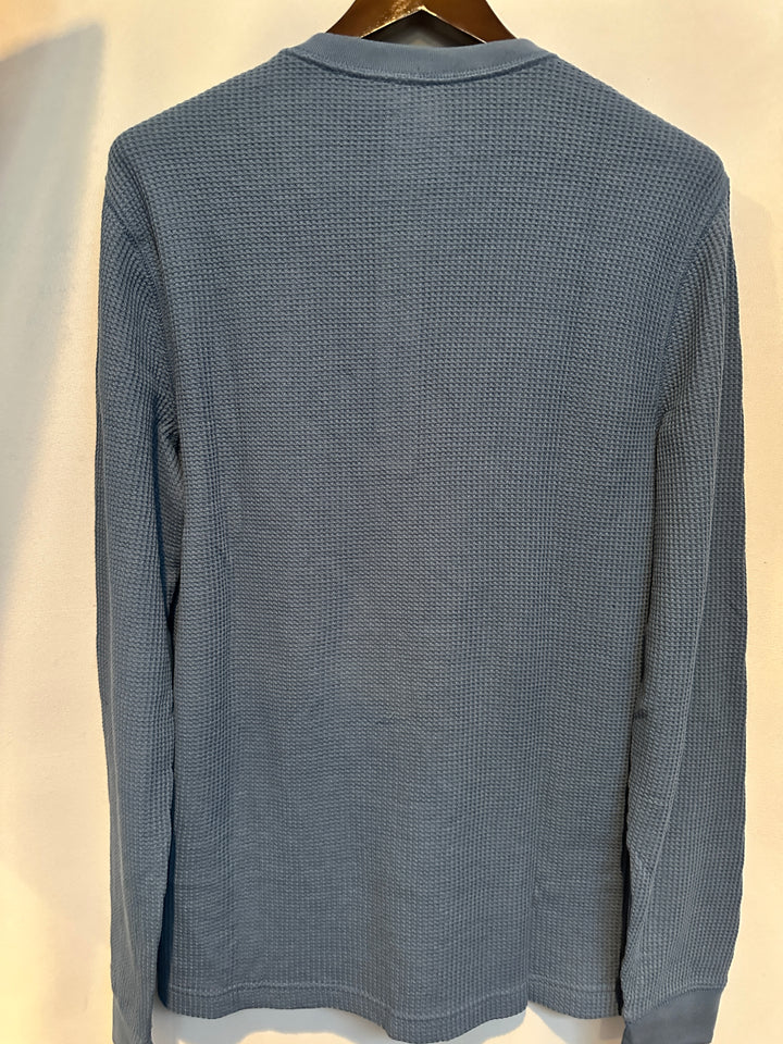 Men’s Sonoma Slate Blue Waffle Henley Size M