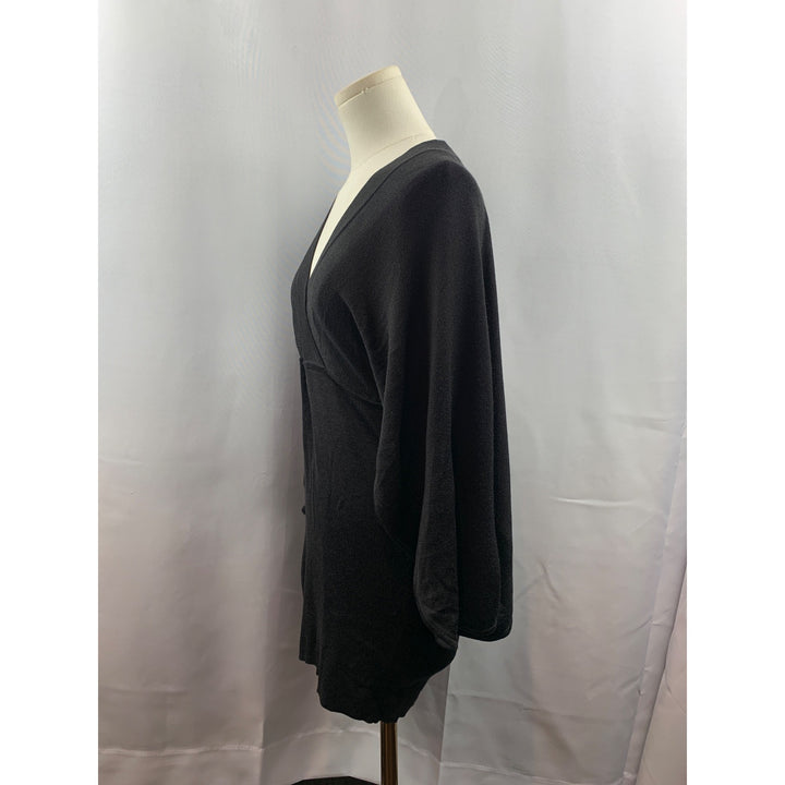 Women's Silk Assets Black V Neck Dress Size S