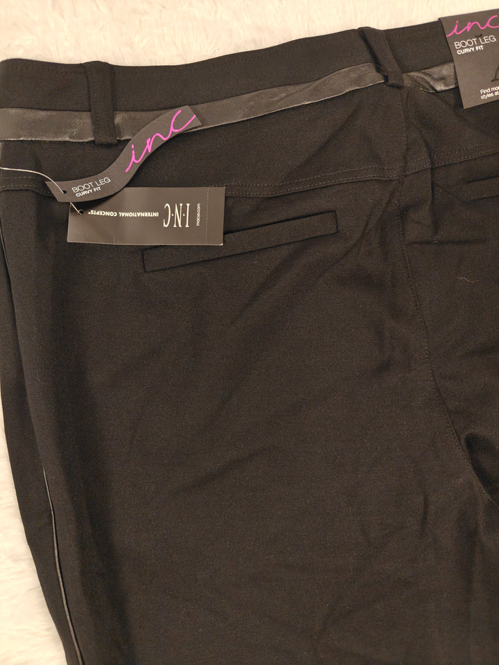 Womens INC Bootcut Dress Pants Black Size 14