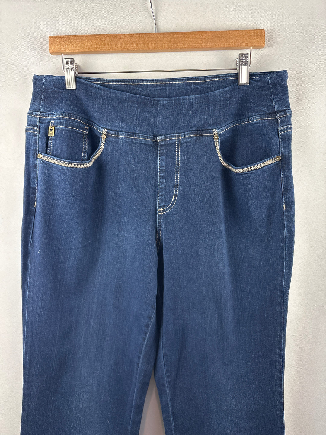 Women’s Belle Kim Gravel Size 16T Dark Blue Denim Pants