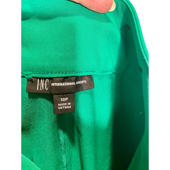 INC International Concepts Women's Green Pants Size 10P