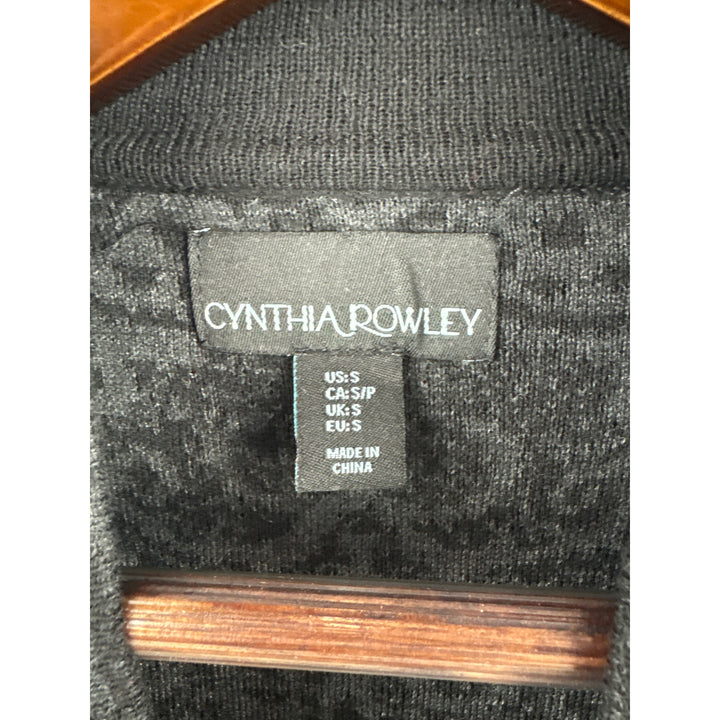 Women’s Cynthia Rowley Small Black & Grey Paisley Sweater Dress