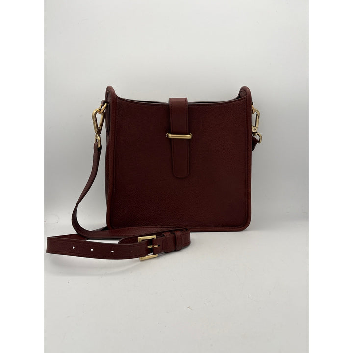 Women’s Gigi New York Reddish Brown Leather Crossbody Purse