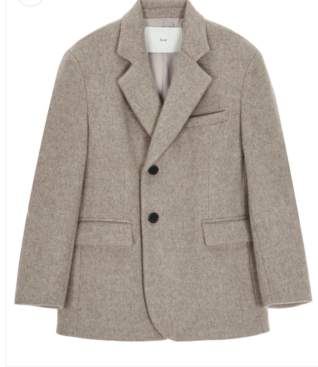 Unisex Dunst Small Oatmeal Beige Layered Wool Blazer