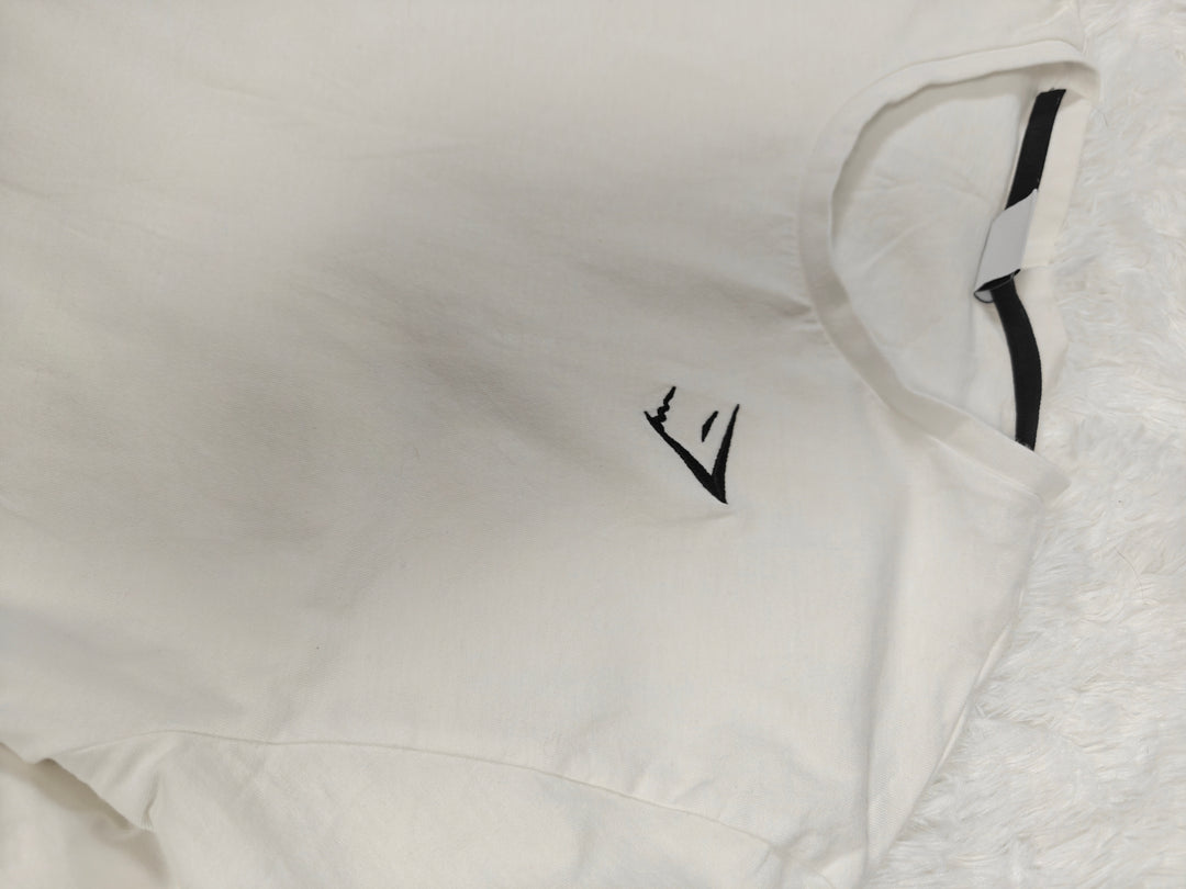 Mens Gymshark Long Sleeve T-Shirt White Size XXL