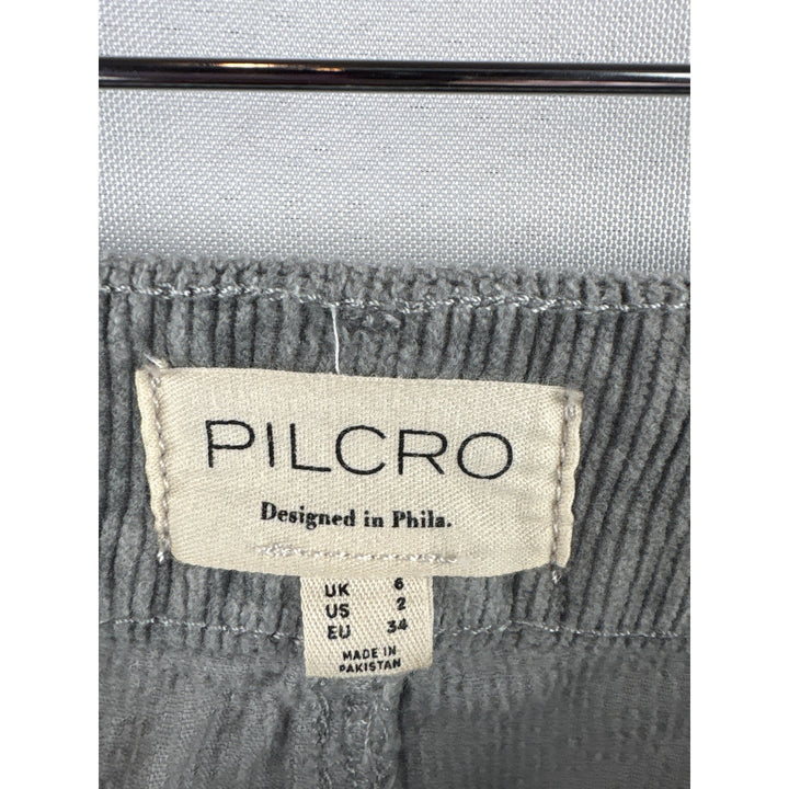 Women’s Pilcro Size 2 Light Grey Corduroy Mini Skirt