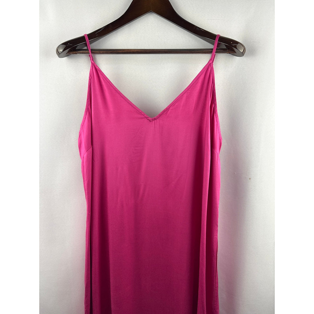 Women’s Old Navy XL Pink Sleeveless Satin Maxi Dress