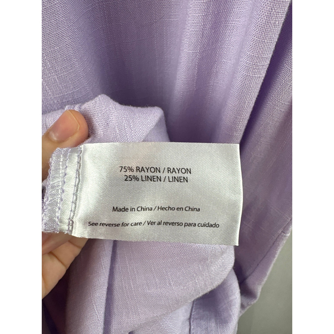 Women’s Peace & Pearls XL Lilac Sleeveless Midi Dress