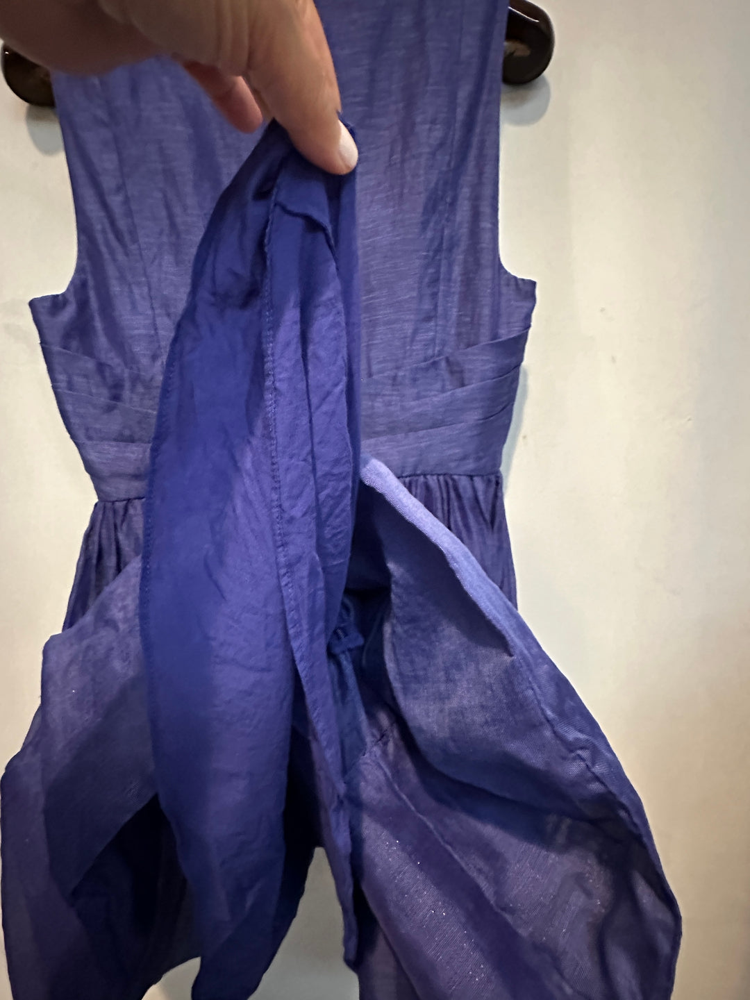 Womens Zimmerman Tama Linen Silk Ultramarine Mini Dress Size 3