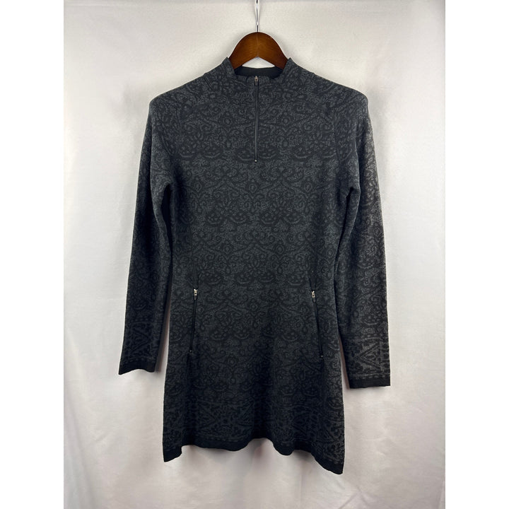 Women’s Cynthia Rowley Small Black & Grey Paisley Sweater Dress