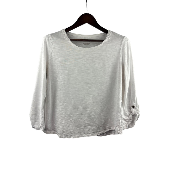 Women’s Chico’s Medium White 3/4 Length Sleeve Shirt