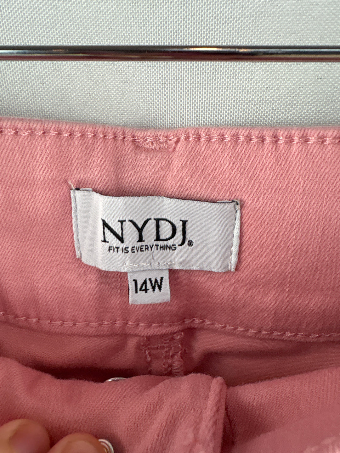 Women’s NYDJ Size 14W Bubblegum Pink Straight Leg Pants