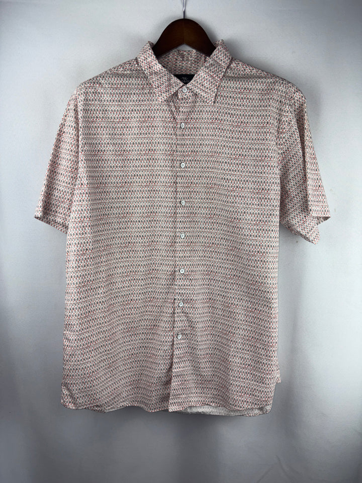 Men’s Rodd &amp; Gunn 2XL Red &amp; Gray Abstract Pattern Button Up