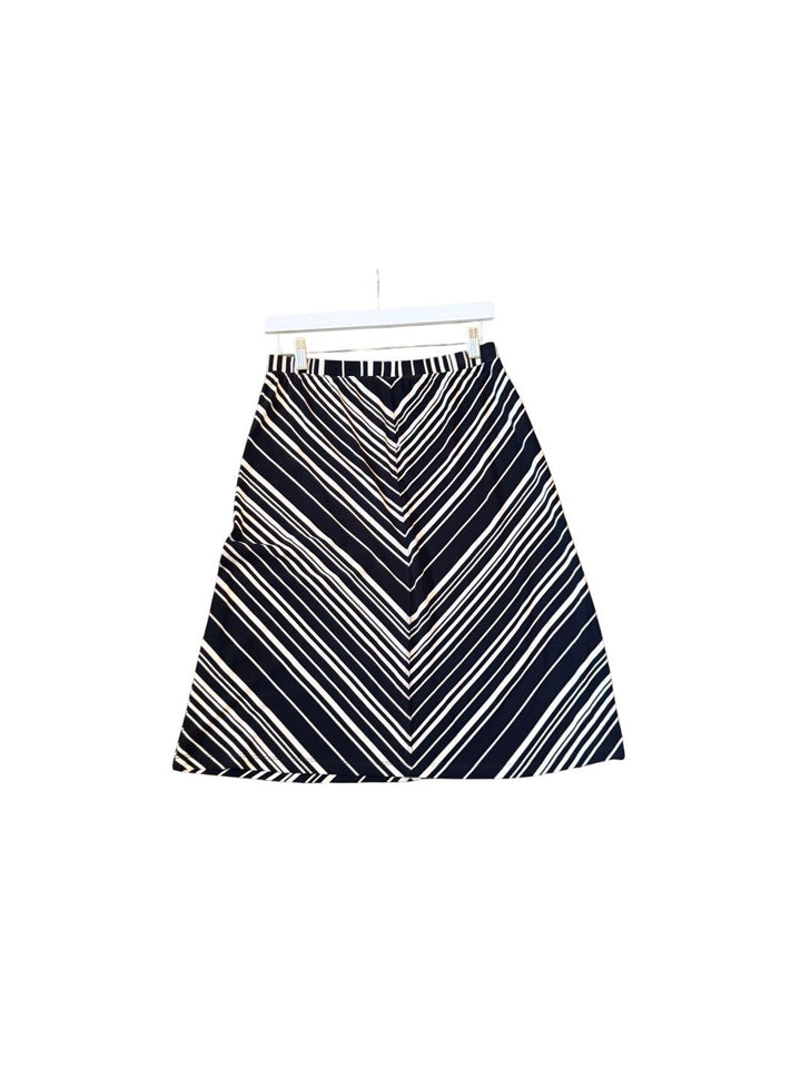 Merona Womens Black And White Geometric A Line Skirt Size S