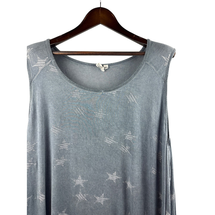 Women’s Cable & Gauge 3X Slate Grey Tank w/ Lighter Grey Stars