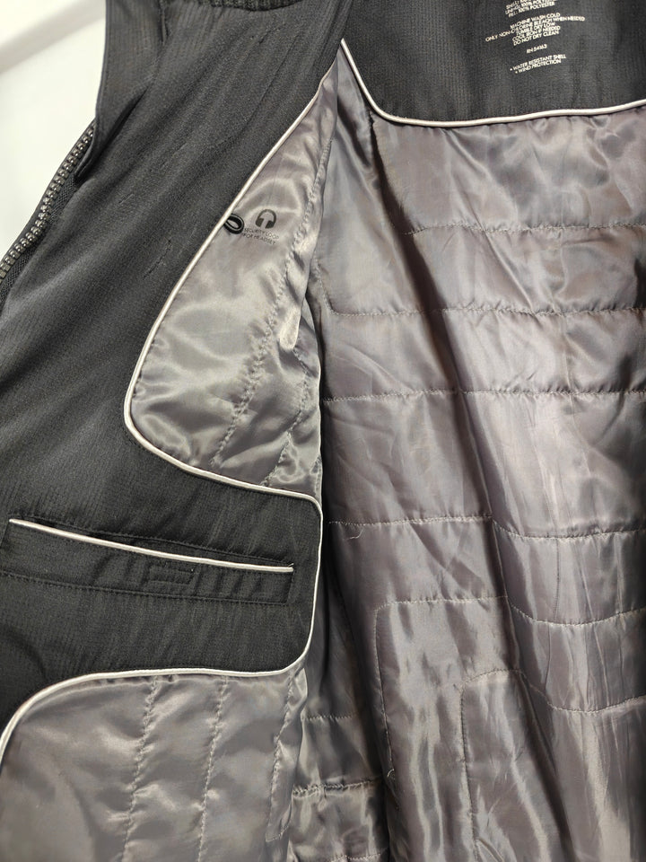 Mens Calvin Klein Black Ribbed Collar Bomber Jacket Large