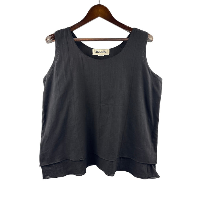 Women’s Mireille Large Black Tank Blouse
