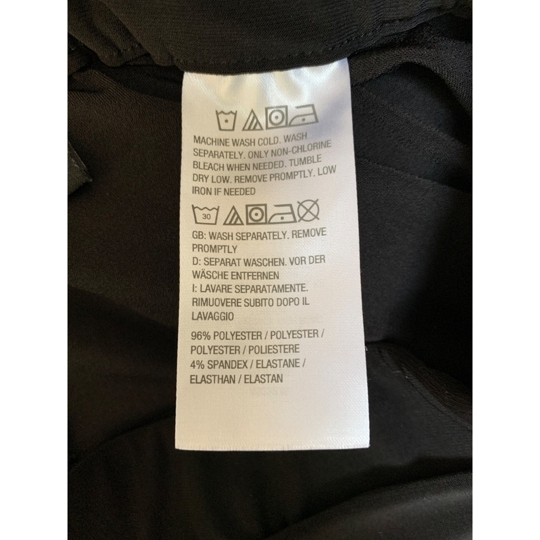 Dennis By Dennis Basso Womens Black Pants S Polyester & Spandex Made In China