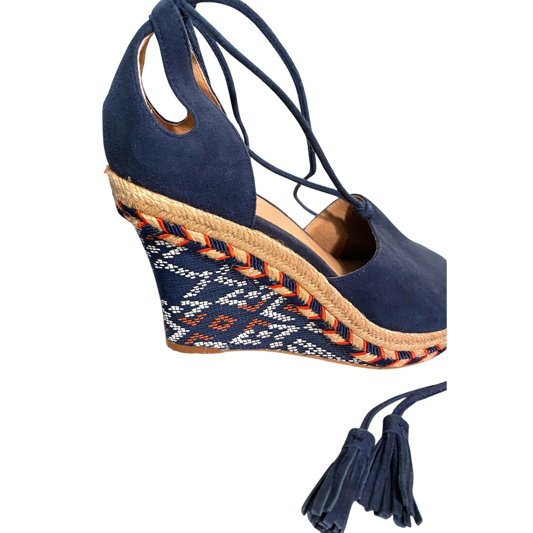 Cabi Wedge Sandals Dark Blue Size 6M