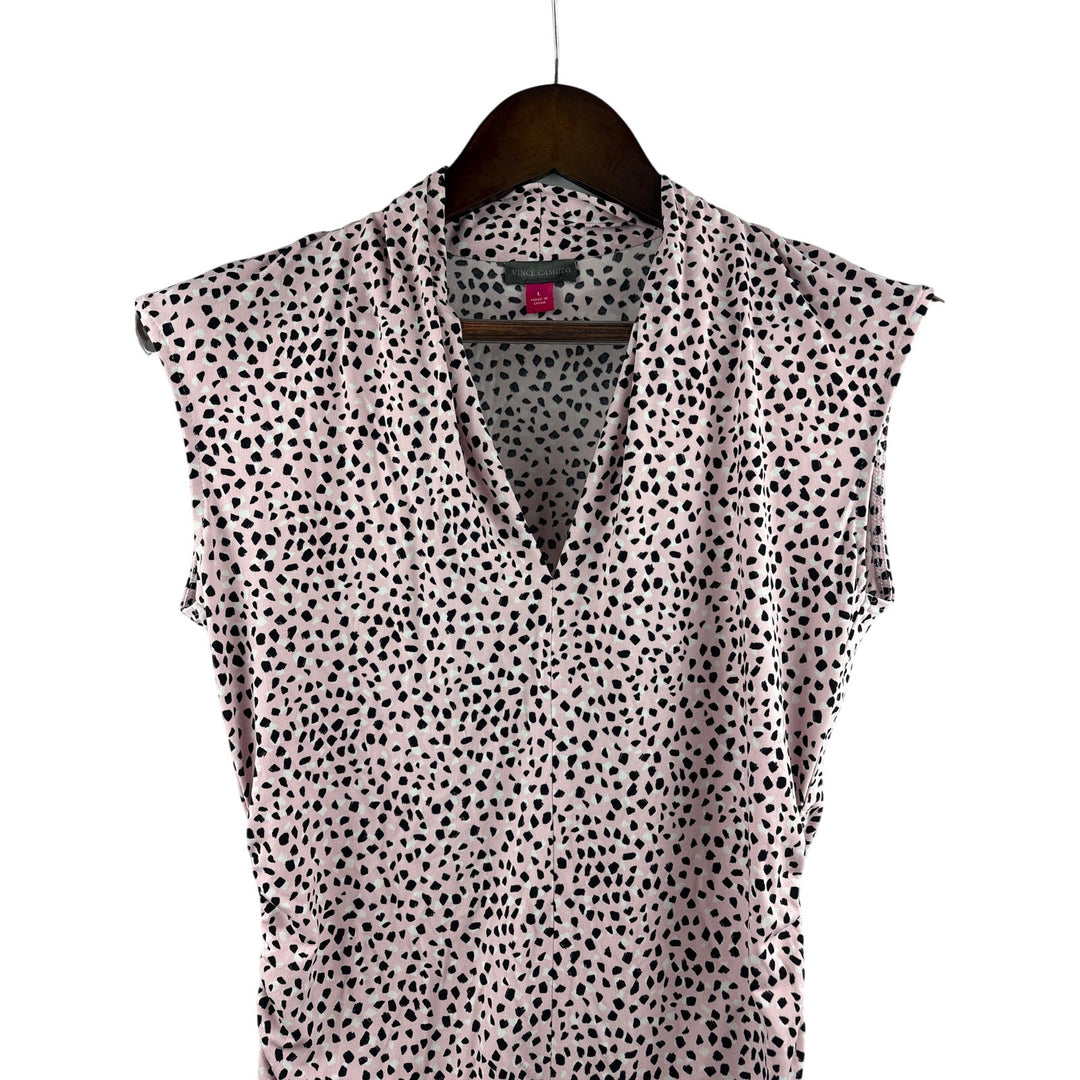 Women’s Vince Camuto Large Pink w/ Black & White Speckles Blouse