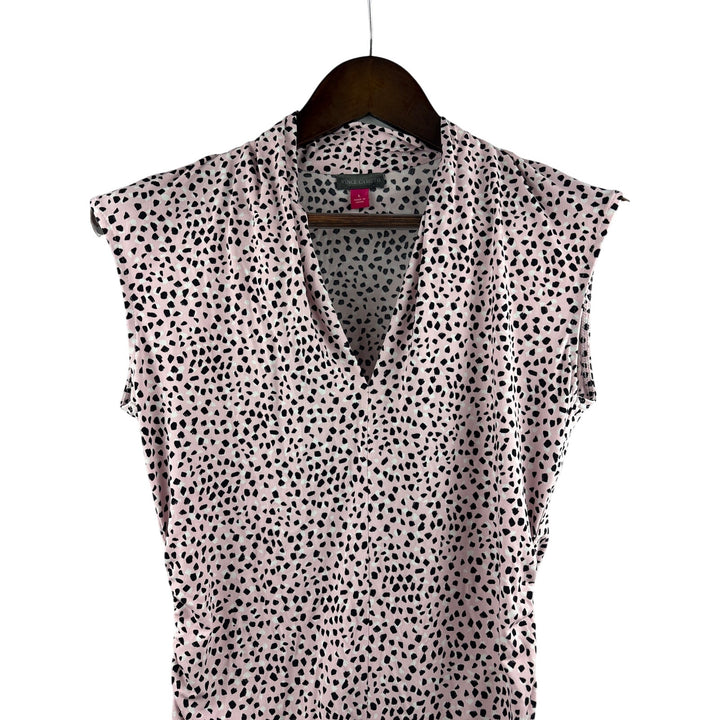 Women’s Vince Camuto Large Pink w/ Black & White Speckles Blouse