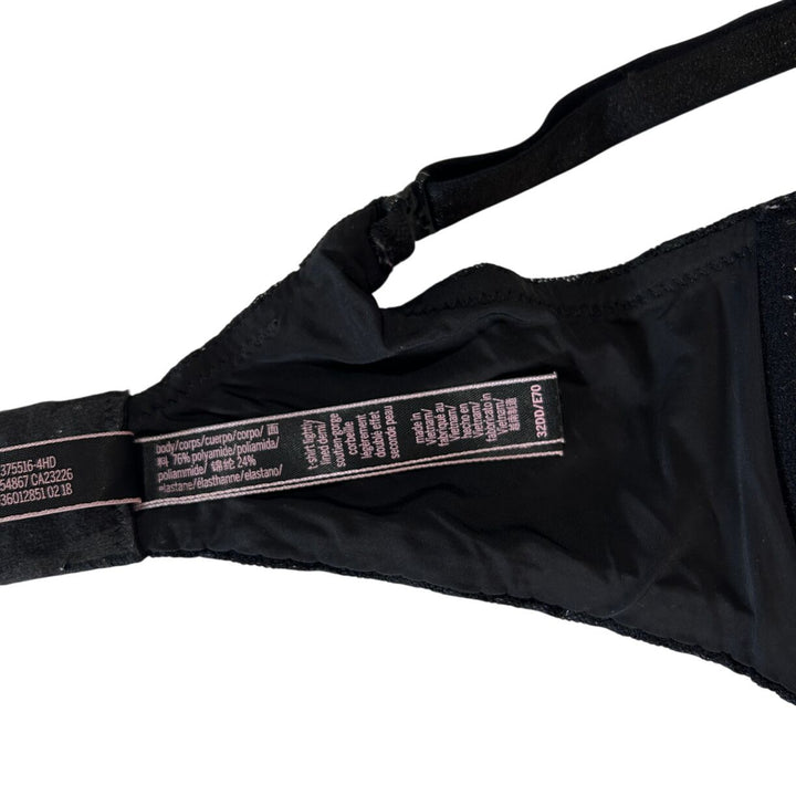 Vicorias Secret Womens Black T Shirt Bra Demi Underwire