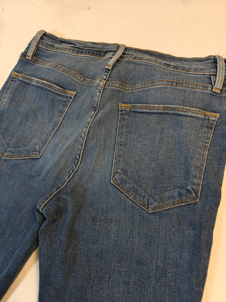 Womens FRAME Le High Skinny Crop Jeans Blue Size 29