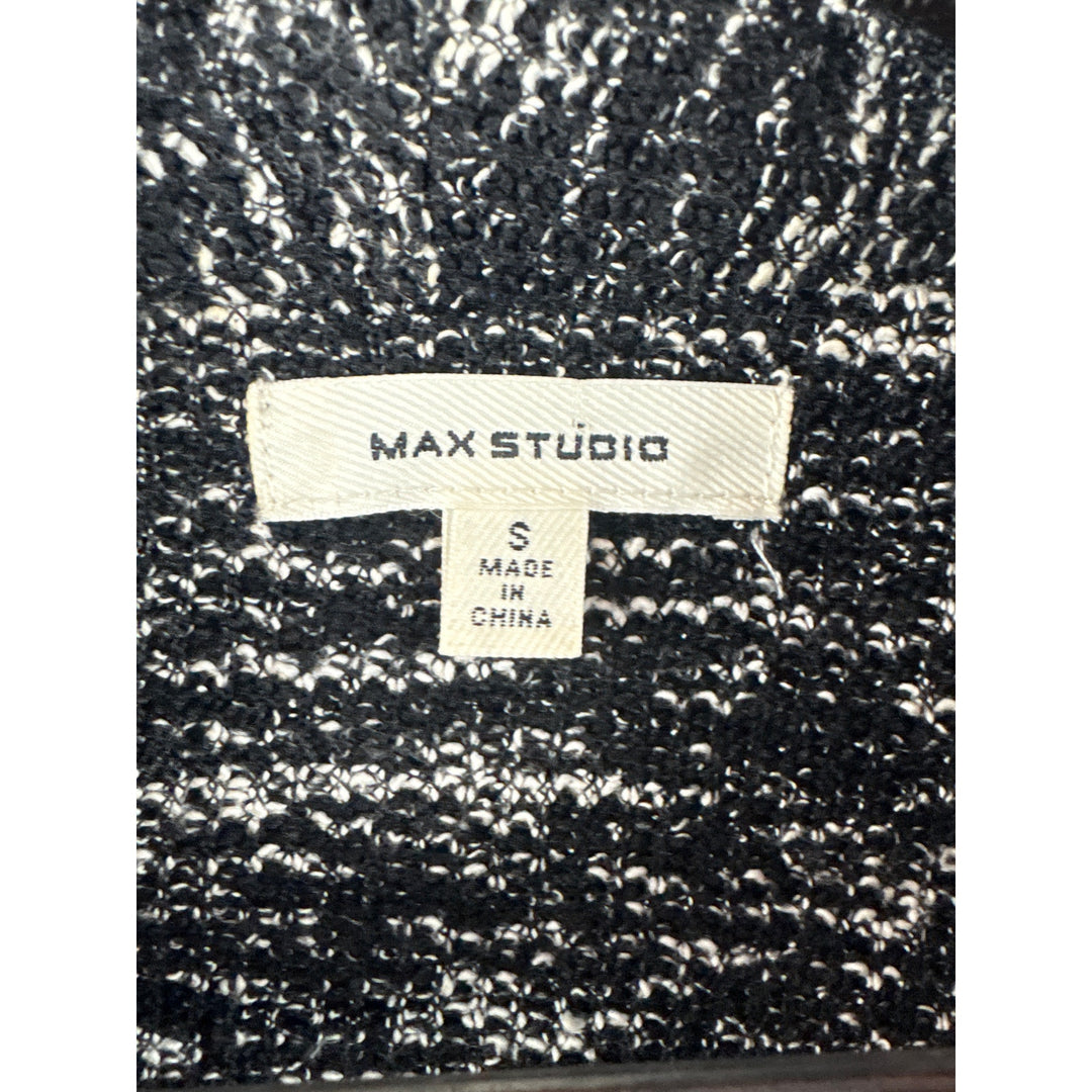 Women’s Max Studio Small Black & White Tweed Long Blazer