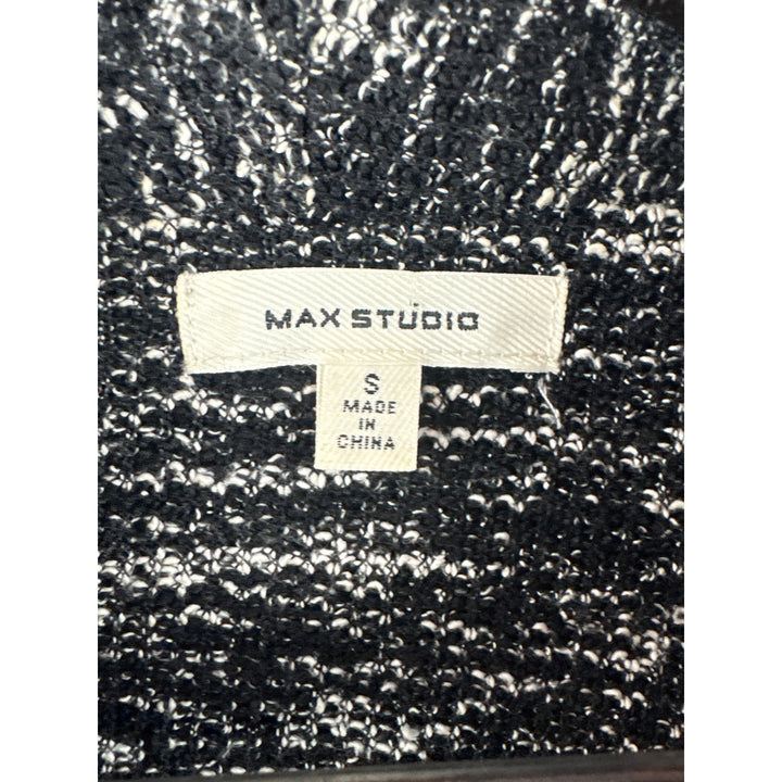Women’s Max Studio Small Black & White Tweed Long Blazer
