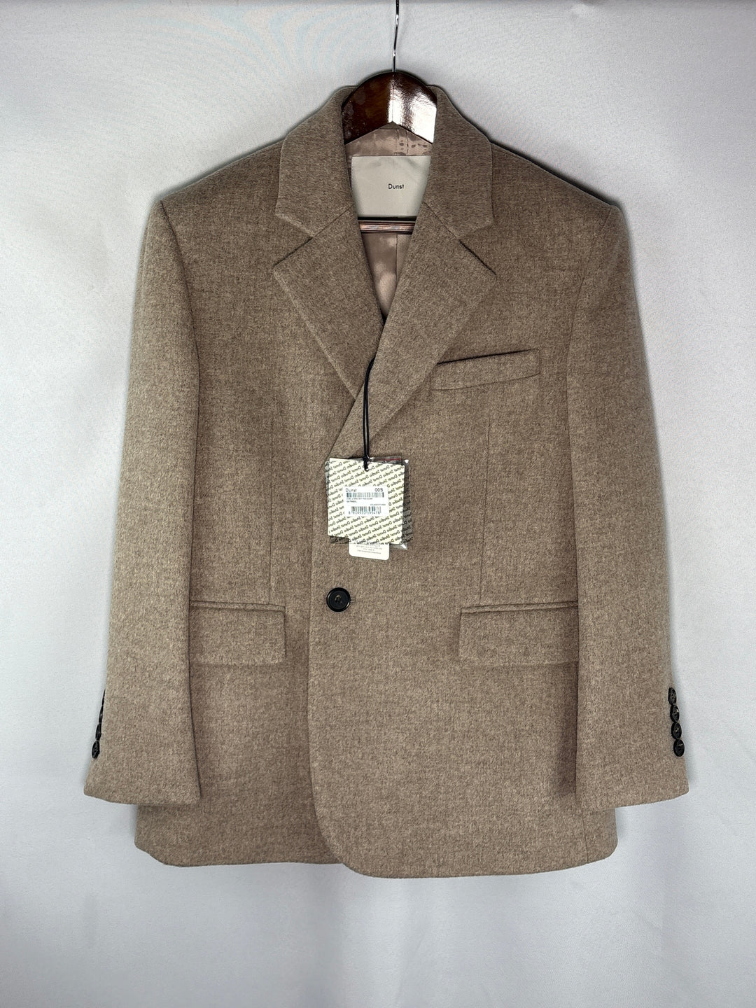 Unisex Dunst Small Oatmeal Beige Layered Wool Blazer
