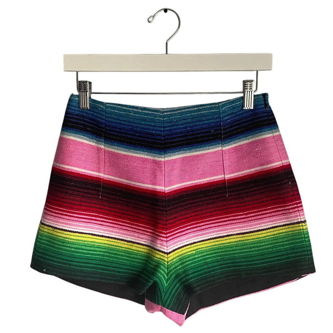 Mara Hoffman Rainbow Knit Shorts Hot Pants Short Shorts Festival Coachella Boho Size 4