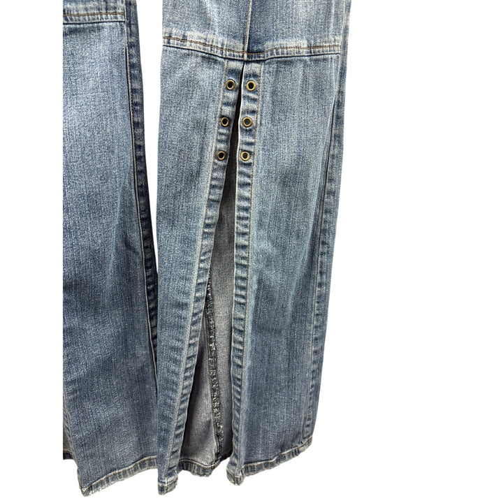 Women’s Hot Kiss Size 13 Light Wash Blue Wide Leg Jeans w/ Back Slits