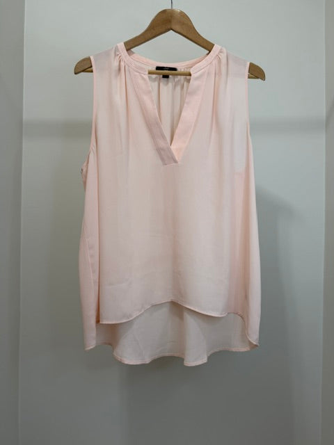 J.Crew 365 V Neck Sleeveless Blouse Pale Pink SzXL