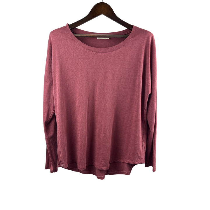 Women’s Barefoot Dreams Malibu Large Brick Red Long Sleeve Shirt