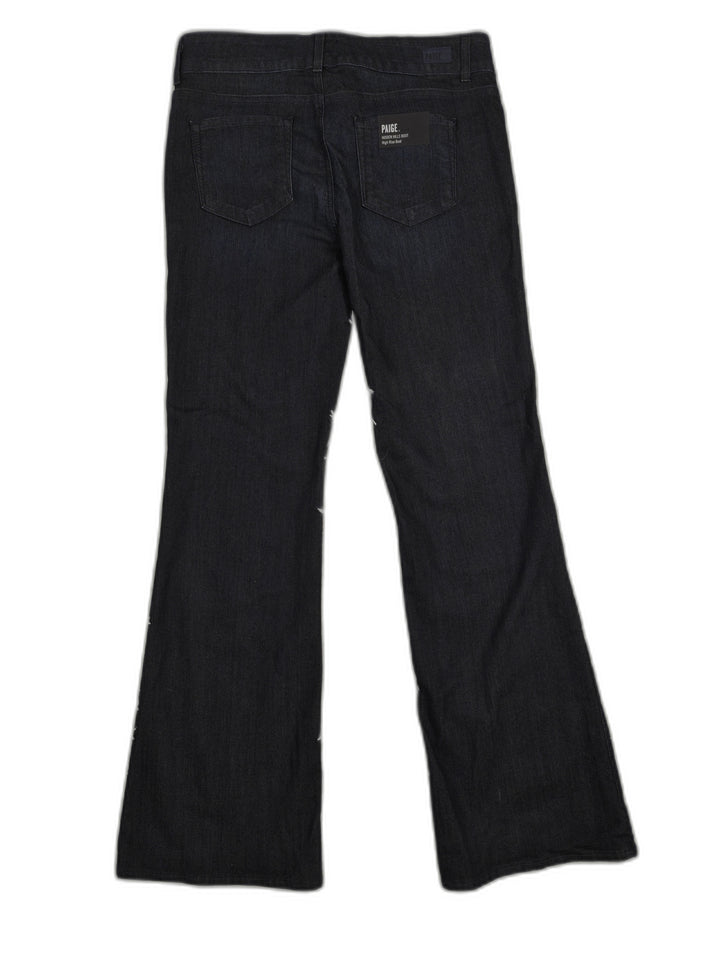 Womens PAIGE Hidden Hills High Rise Bootcut Jeans Dark Wash Size 33