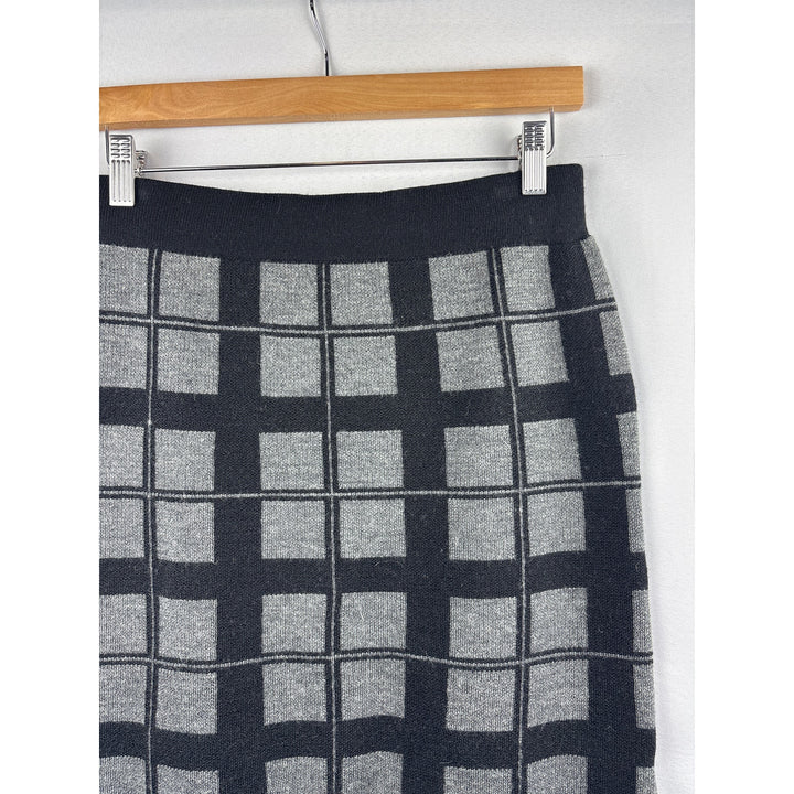 Women’s Willi Smith Small Black & Grey Plaid Pencil Skirt