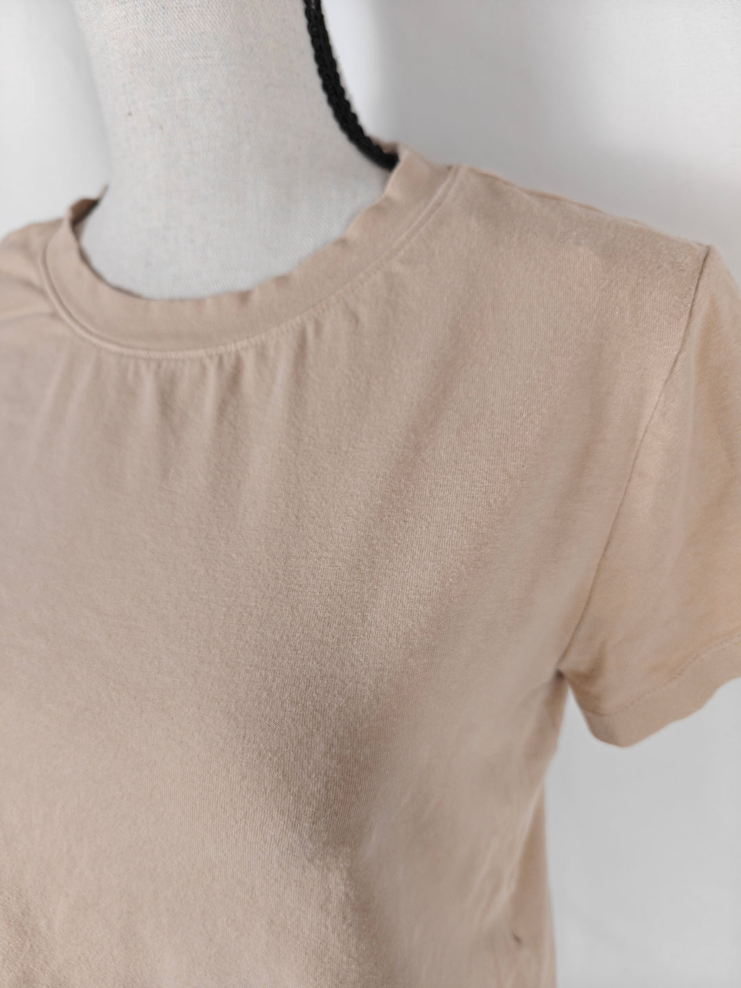 Womens H&amp;M Divided Cropped T Shirt Beige XL