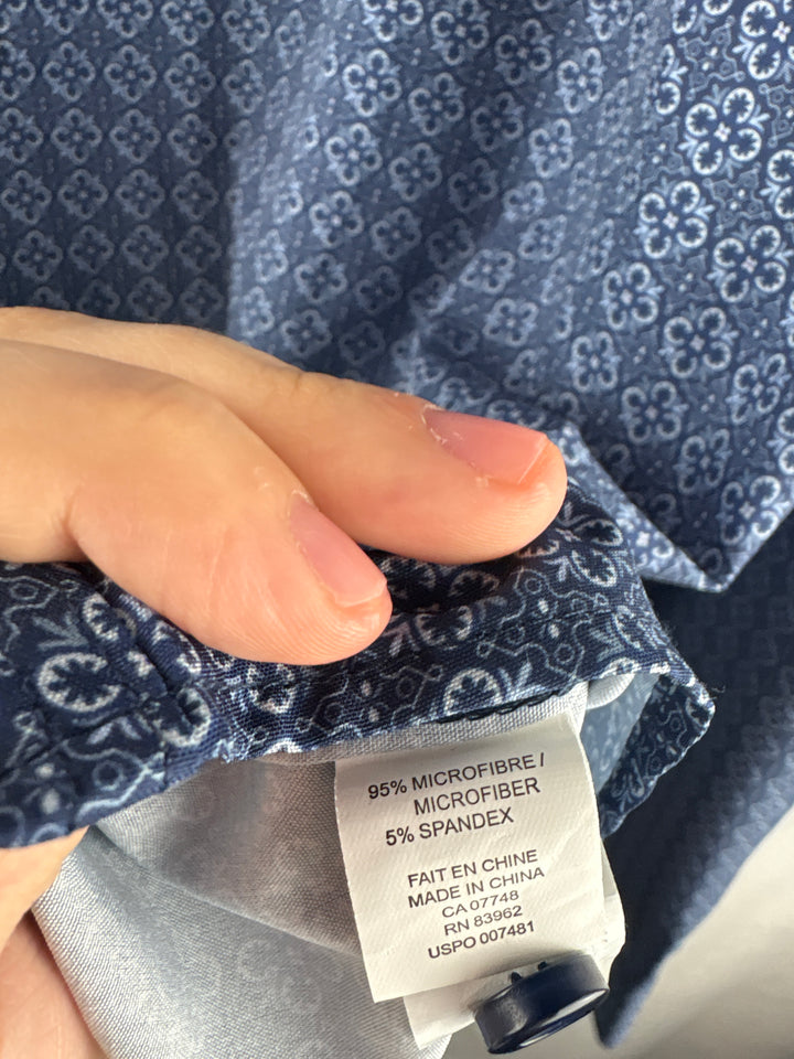 Men’s Soul of London XXL Blue Patterned Button Down