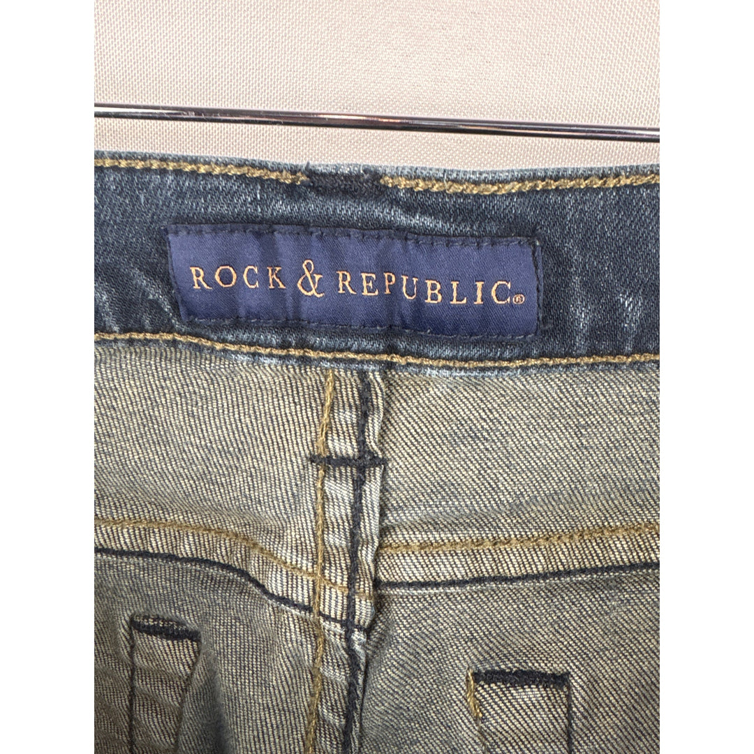 Women’s Rock & Republic Size 10 Dark Washed Blue Skinny Jeans