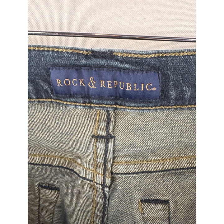 Women’s Rock & Republic Size 10 Dark Washed Blue Skinny Jeans
