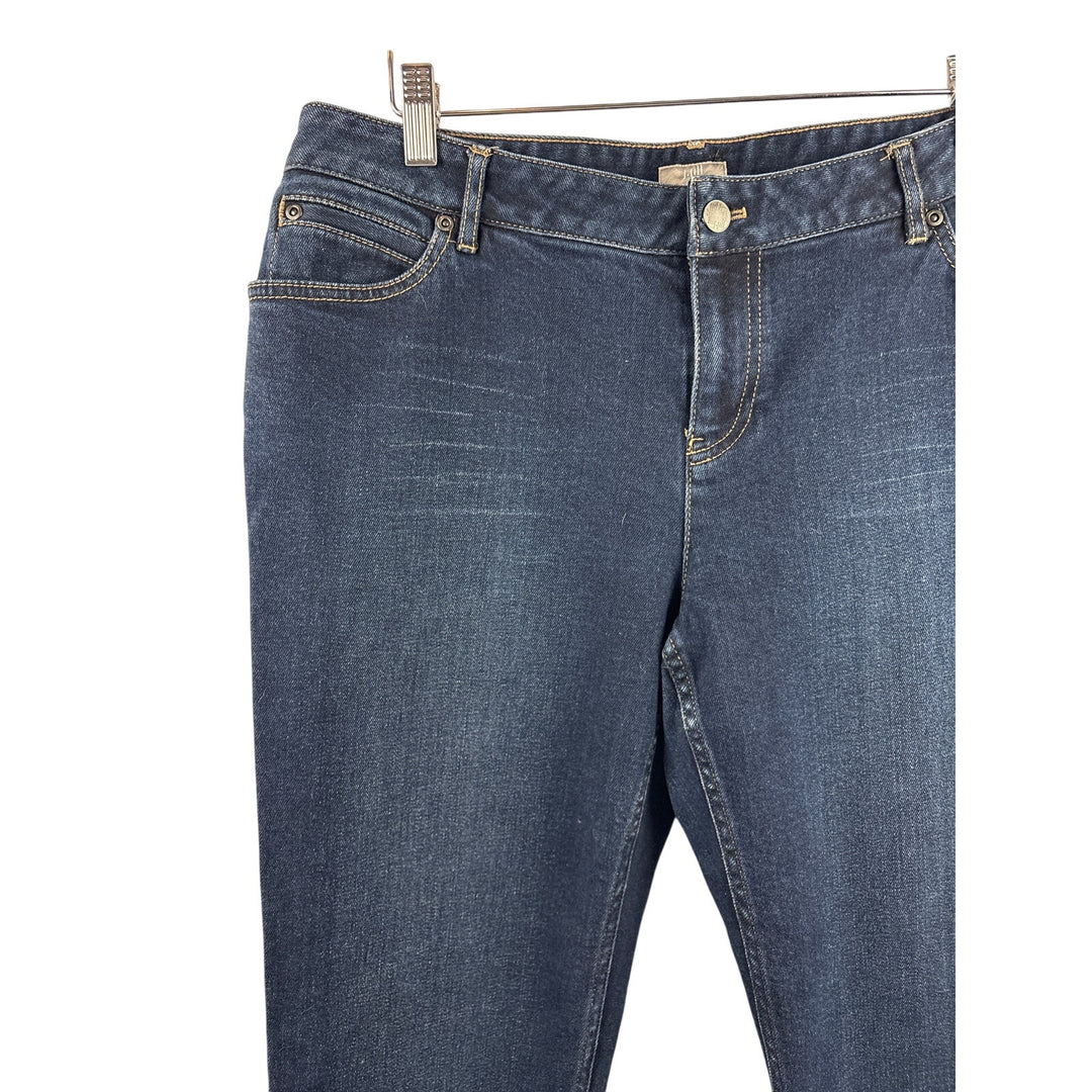 Women’s J.Jill Size 10 Dark Wash Blue Skinny Jeans