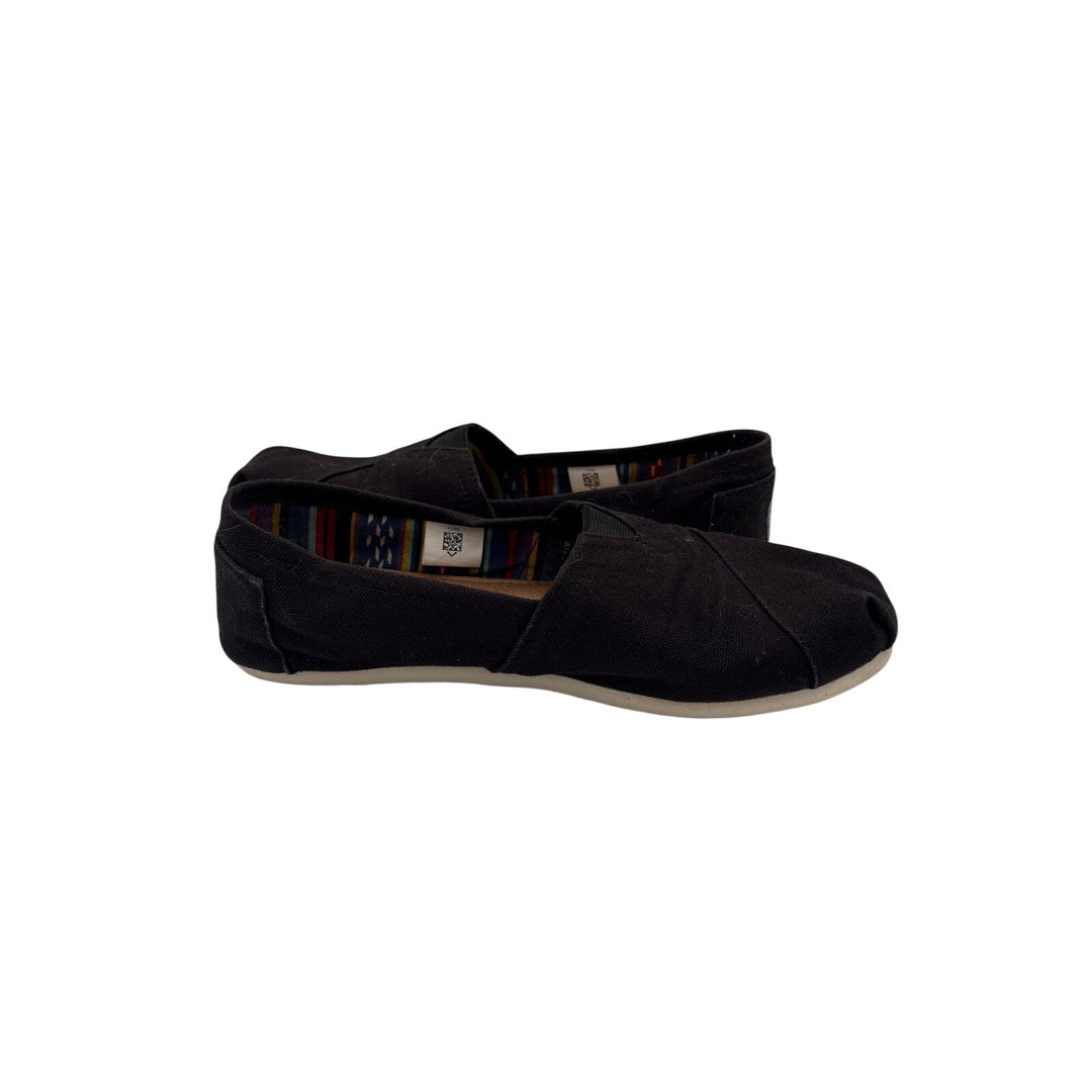 Women’s Toms Size 9 Black Slip On Shoes