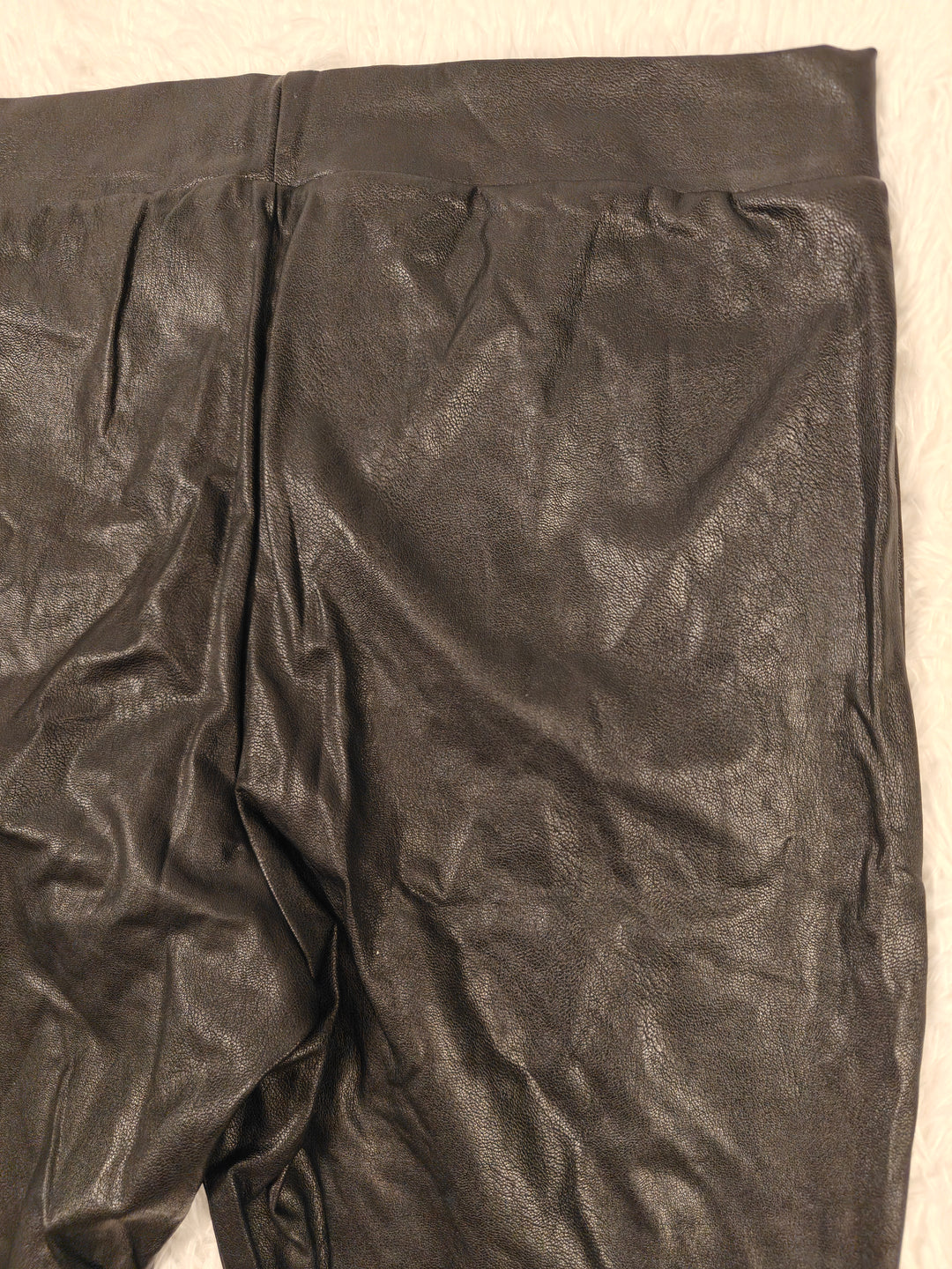 Womens Commando Faux Leather Flare Pants Black Size XL