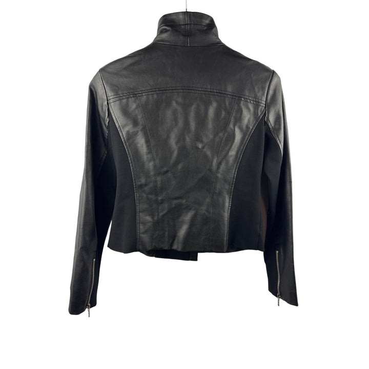 Women’s I.N.C International Concepts Medium Black Leather Motor Style Jacket