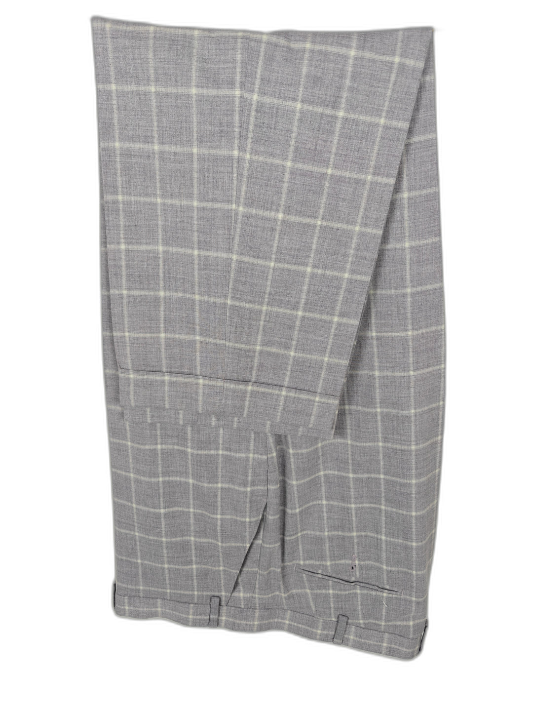 Sean John Men's Light Periwinkle Windowpane Suit Size 50R Two Piece Plaid Suit Jacket Pants