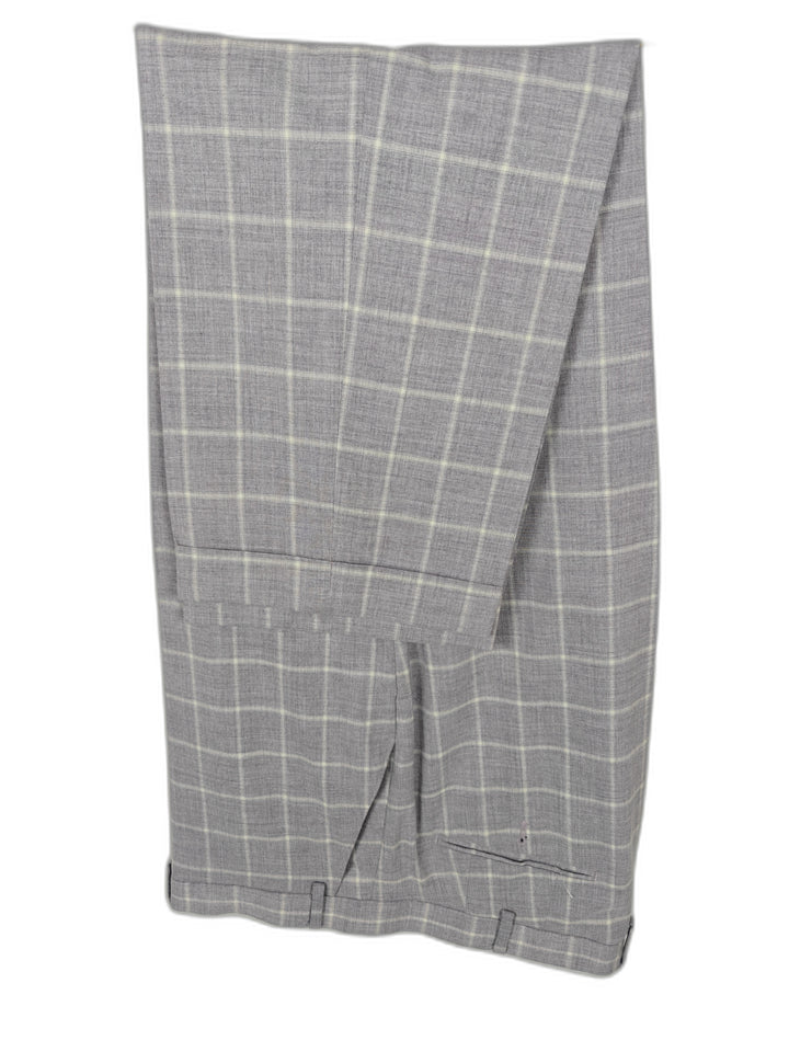 Sean John Men's Light Periwinkle Windowpane Suit Size 50R Two Piece Plaid Suit Jacket Pants