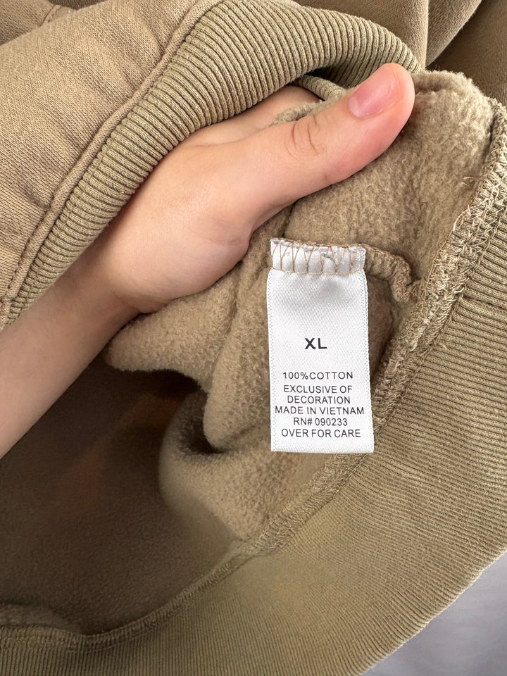 Men’s Essentials XL Light Brown Logo Hoodie