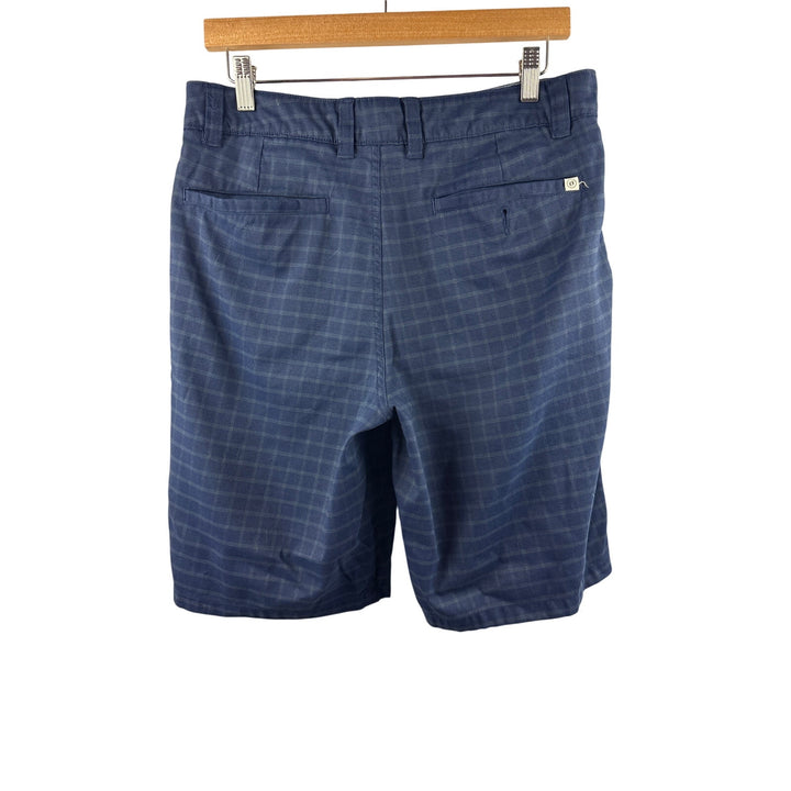 Men’s Hangten Size 32 Blue w/ Gray Plaid Bermuda Shorts