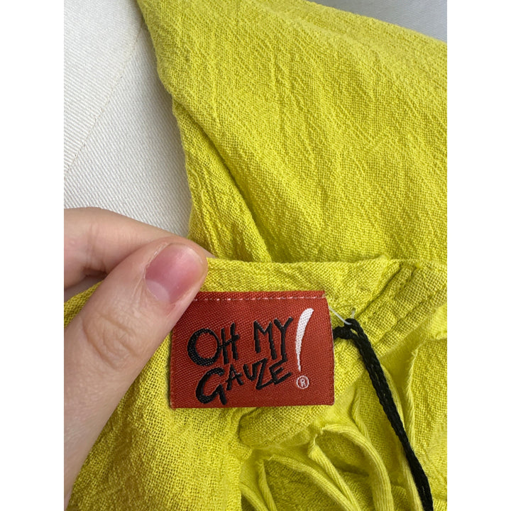 Women’s Oh My Gauze! Mustard Yellow Fringed Scarf/Shawl
